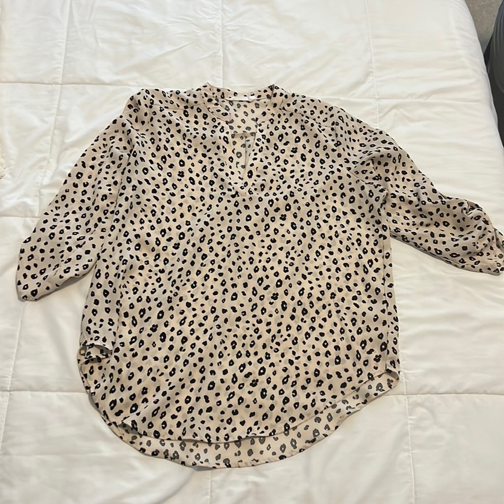 Women’s Animal Print Blouse Size M